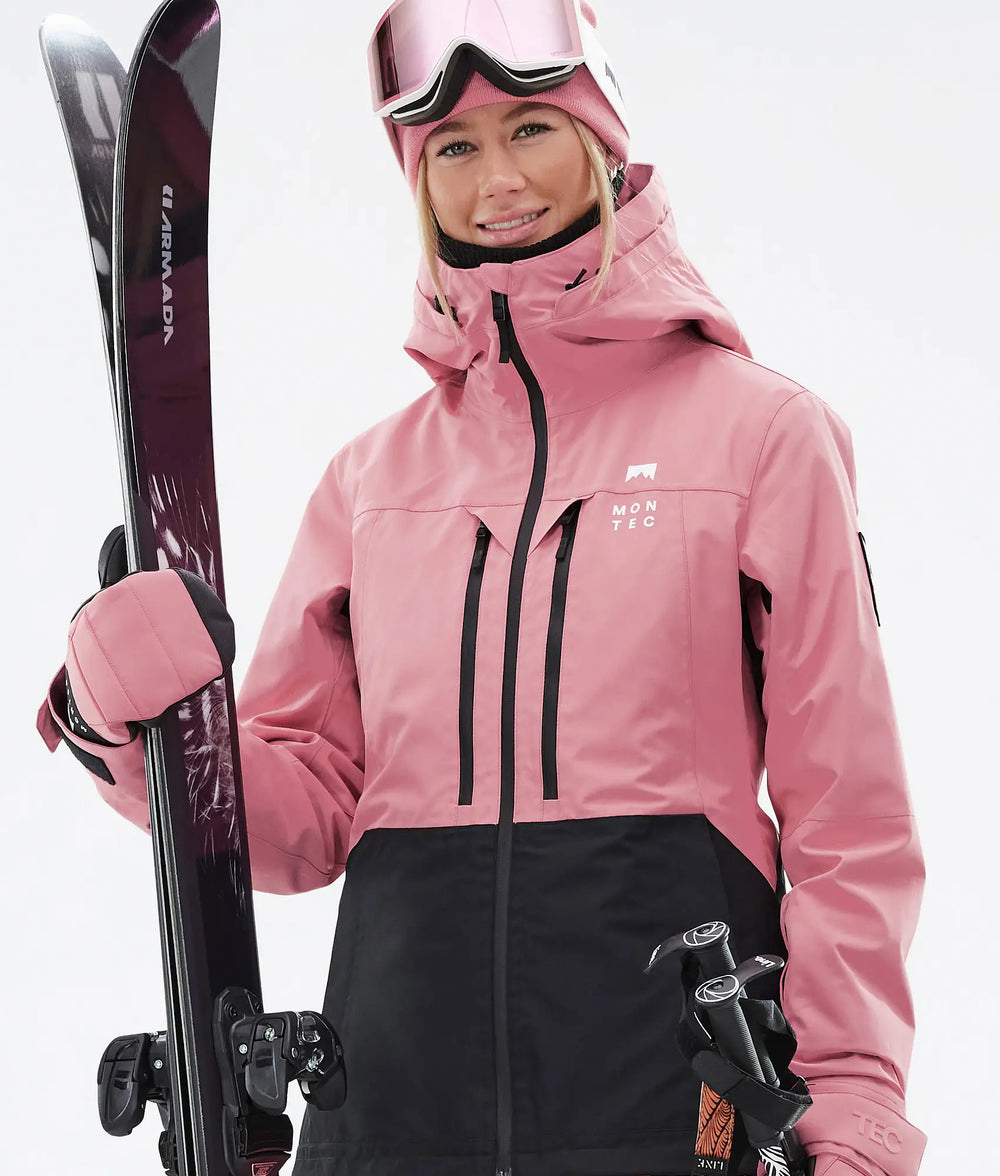Moss W Damen-Skijacke – Pink / Schwarz