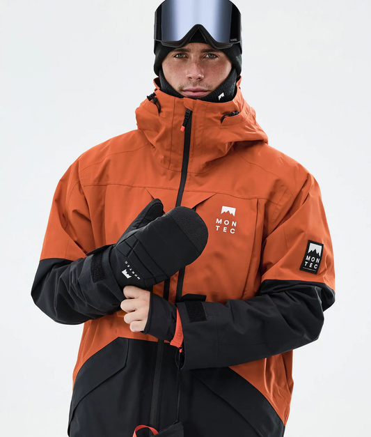 Arch Herren-Skijacke – Burnt Orange / Schwarz