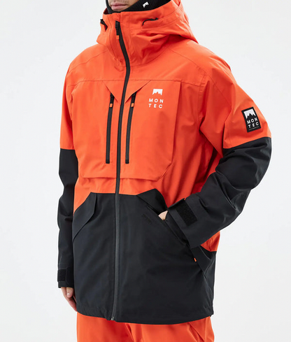Arch Herren-Skijacke – Orange / Schwarz