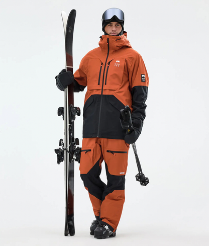 Arch Herren-Skijacke – Burnt Orange / Schwarz